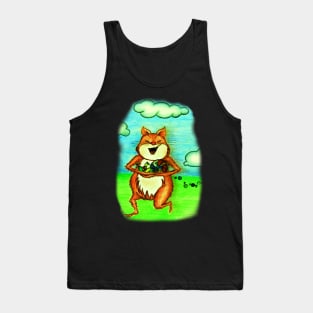 Cat Running with Candy Tank Top